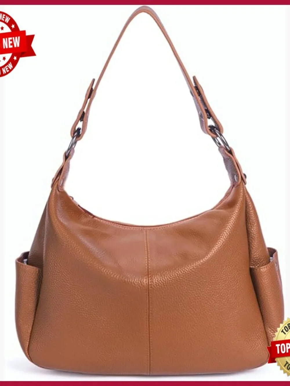 Genuine Leather Hobo Crossbody Shoulder Bag Adjustable Strap Work Casual